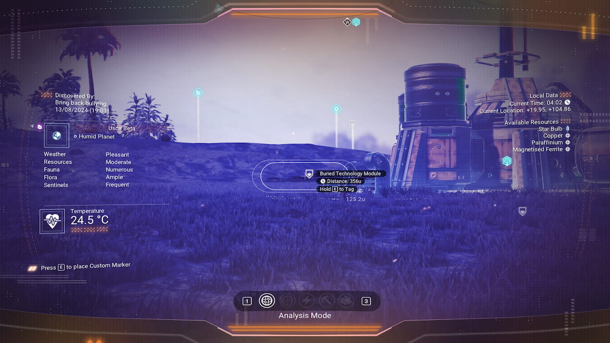 Buried Technology Module in No Man's Sky