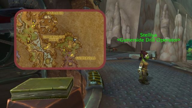 Gutterville book location map for Undermine achievement in World of Warcraft.