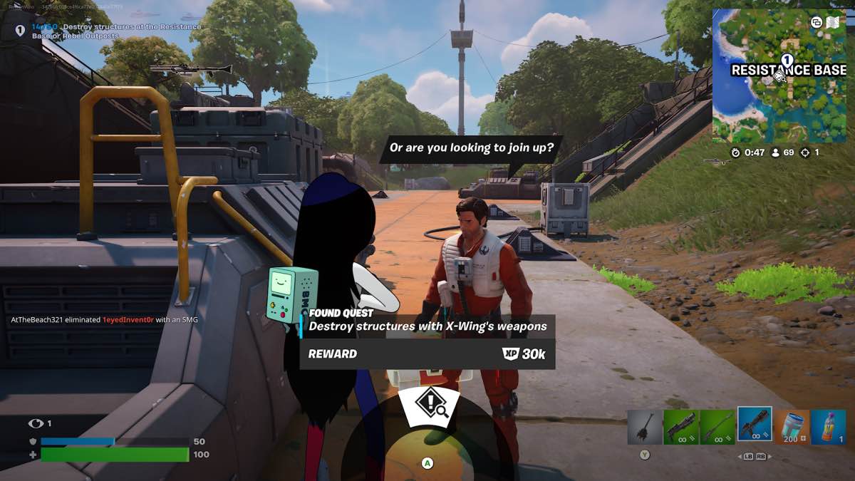 Fortnite poe dameron npc