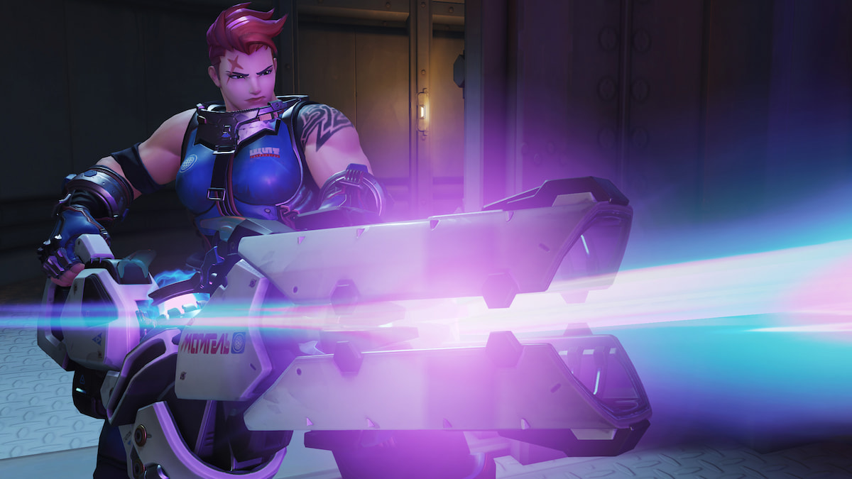 Picture showing Zarya in Overwatch.